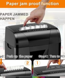 Heavy Duty Paper Shredder 18 Sheet Cross Cut Level P4 Credit Card CD With Large Pull Out Bin Jam Proof System For Home & Office