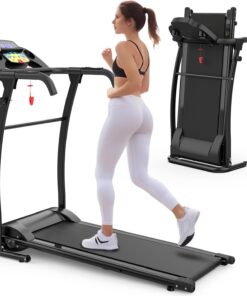 Foldable Treadmill Walking Pad With Handle Barl Under Desk 2-in-1 Walking Exercise Machine Pad With Remote Controller