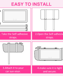 Portable Mini Makeup Mirror With 3 Lighting Modes LED Dimmable Touch Control & Self Adhesive Strap Red cotton hoodie with front pocket and drawstring hood, branded logo on chest