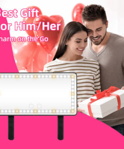 Portable Mini Makeup Mirror With 3 Lighting Modes LED Dimmable Touch Control & Self Adhesive Strap White ceramic coffee mug with a blue logo and vibrant graphic design