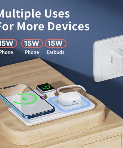 3 in 1 Wireless Fast Charger Folding Charging Station