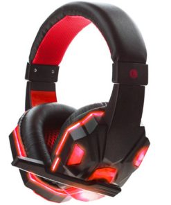 Luminous Gaming Headset with Rotatable Omnidirectional Mic & 3D Surround Sound