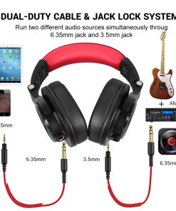 NNoise-Canceling Dual-Port Headphones – Hi-Res Stereo Sound with Mic & Long Cords for Laptop TV Computer Instruments & More