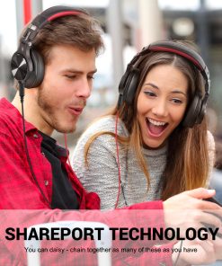 NNoise-Canceling Dual-Port Headphones – Hi-Res Stereo Sound with Mic & Long Cords for Laptop TV Computer Instruments & More