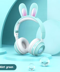 Wireless Luminous Headphones Rabbit Ear Built-In Mic Headset with RGB Lights MP3 & SD Card Ready Wireless Luminous Headphones Rabbit Ear Built-In Mic Headset with RGB Lights MP3 & SD Card Ready