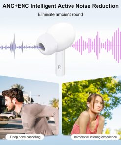 Wireless Earbuds Noise Canceling Bluetooth Earphones With Mic & Touch Controls, ANC/ENC