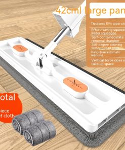 Large 360° Rotating Flat Mop – Self-Dehydrating Built-In Scraper Fast Drying, Strong Absorption, Multi-Use Home Cleaning Large 360° Rotating Flat Mop – Self-Dehydrating Built-In Scraper Fast Drying, Strong Absorption, Multi-Use Home Cleaning