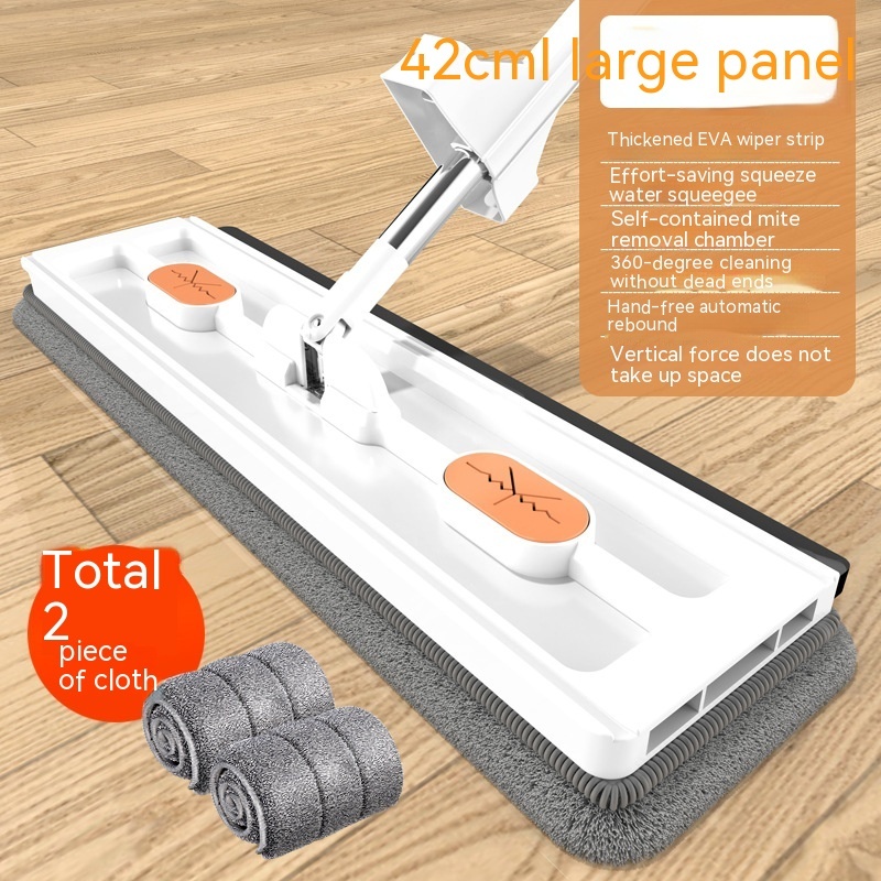Large 360° Rotating Flat Mop – Self-Dehydrating Built-In Scraper Fast Drying, Strong Absorption, Multi-Use Home Cleaning Large 360° Rotating Flat Mop – Self-Dehydrating Built-In Scraper Fast Drying, Strong Absorption, Multi-Use Home Cleaning - Image 4