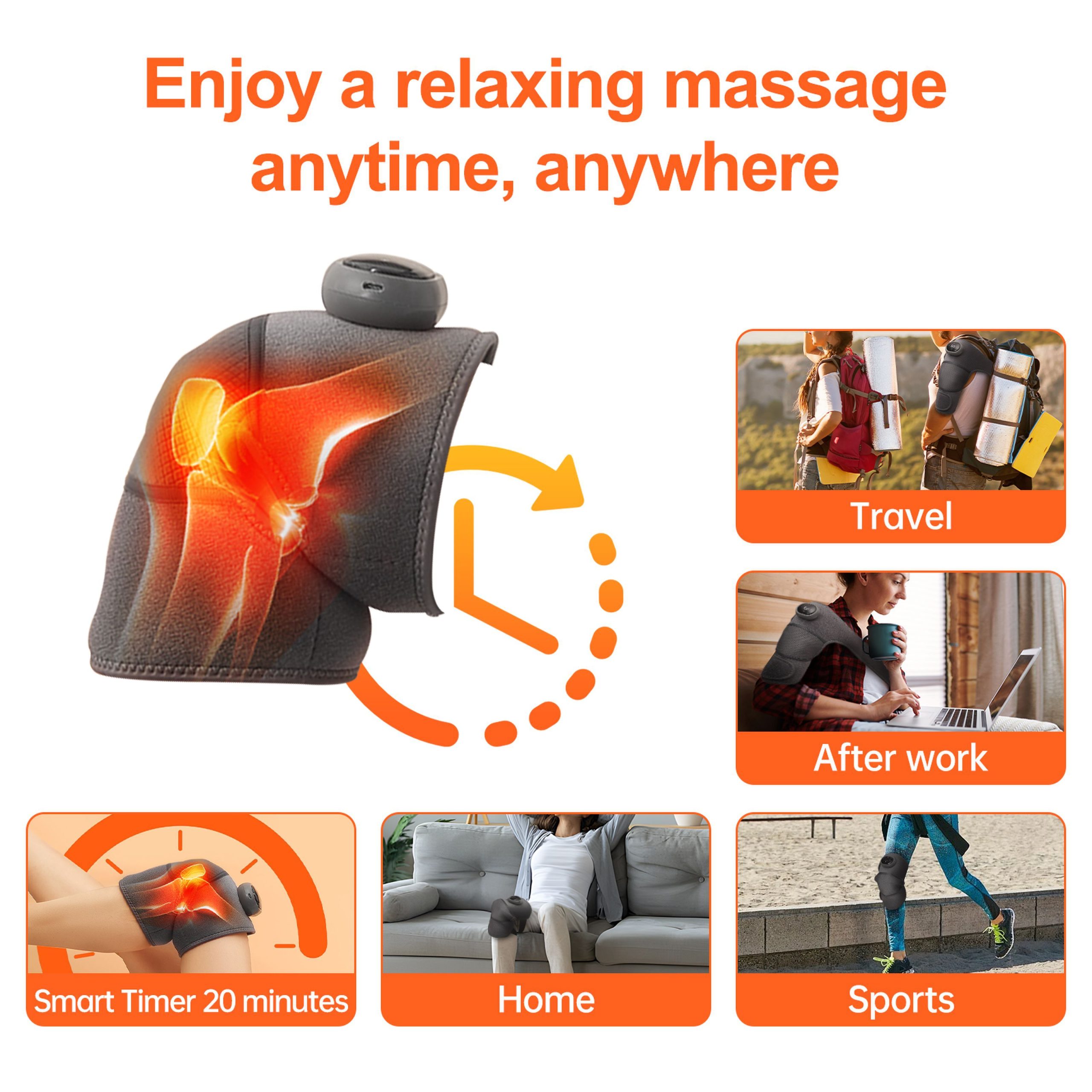 Portable Knee Pain Relief Pad Massaging Tool– Smart & Rechargeable Portable Knee Pain Relief Pad Massaging Tool– Smart & Rechargeable - Image 5