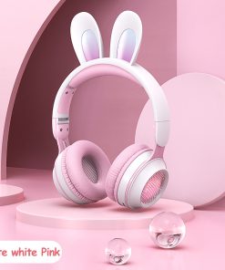 Wireless Luminous Headphones Rabbit Ear Built-In Mic Headset with RGB Lights MP3 & SD Card Ready Wireless Luminous Headphones Rabbit Ear Built-In Mic Headset with RGB Lights MP3 & SD Card Ready