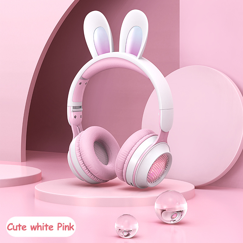 Wireless Luminous Headphones Rabbit Ear Built-In Mic Headset with RGB Lights MP3 & SD Card Ready Wireless Luminous Headphones Rabbit Ear Built-In Mic Headset with RGB Lights MP3 & SD Card Ready - Image 5