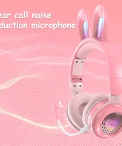 Wireless Luminous Headphones Rabbit Ear Built-In Mic Headset with RGB Lights MP3 & SD Card Ready Wireless Luminous Headphones Rabbit Ear Built-In Mic Headset with RGB Lights MP3 & SD Card Ready