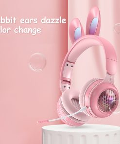 Wireless Luminous Headphones Rabbit Ear Built-In Mic Headset with RGB Lights MP3 & SD Card Ready Wireless Luminous Headphones Rabbit Ear Built-In Mic Headset with RGB Lights MP3 & SD Card Ready