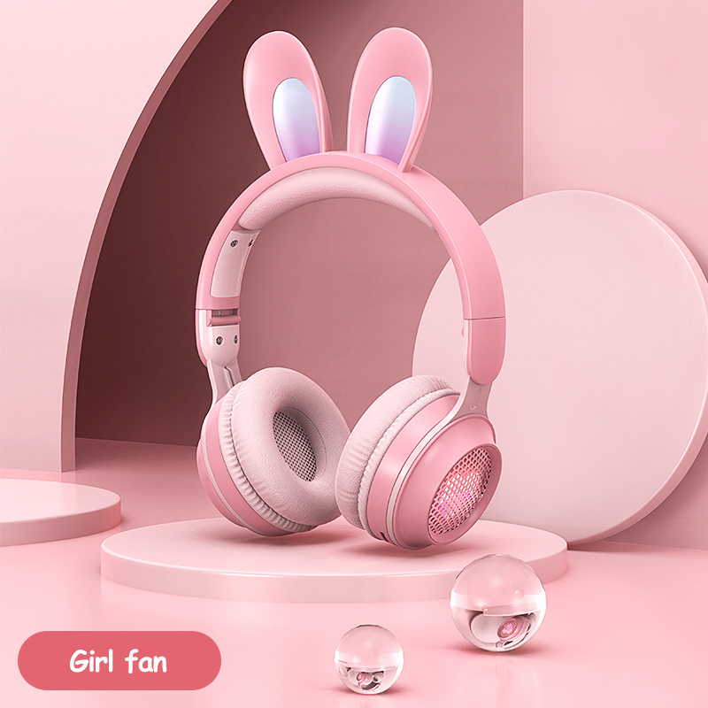 Wireless Luminous Headphones Rabbit Ear Built-In Mic Headset with RGB Lights MP3 & SD Card Ready Wireless Luminous Headphones Rabbit Ear Built-In Mic Headset with RGB Lights MP3 & SD Card Ready - Image 10