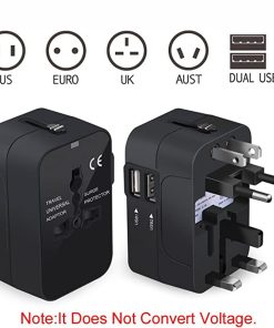Worldwide Universal Travel Adapter – All-in-One International Power Plug with Dual USB Charging (100–240V) Worldwide Universal Travel Adapter – All-in-One International Power Plug with Dual USB Charging (100–240V)