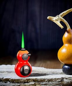 Black Myth Gourd Torch Lighter Windproof Metal Refillable Butane Lighter with Adjustable Flame