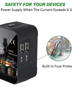 Worldwide Universal Travel Adapter – All-in-One International Power Plug with Dual USB Charging (100–240V) Worldwide Universal Travel Adapter – All-in-One International Power Plug with Dual USB Charging (100–240V)