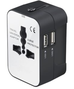 Worldwide Universal Travel Adapter – All-in-One International Power Plug with Dual USB Charging (100–240V) Worldwide Universal Travel Adapter – All-in-One International Power Plug with Dual USB Charging (100–240V)